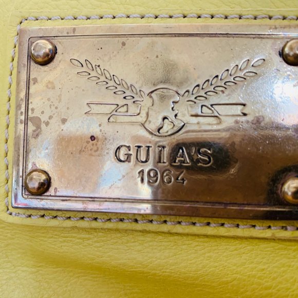 Guia’s Italian Leather Chartreuse Yellow Satchel - Picture 7 of 8